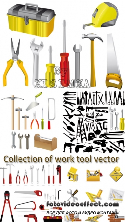 Stock: Collection of work tool vector