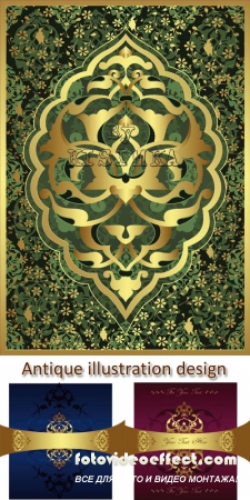 Stock: Antique ottoman illustration design