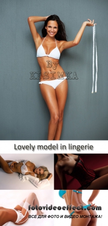 Stock Photo: Lovely model in lingerie