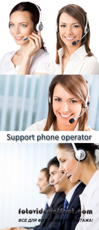  Stock Photo: Support phone operator