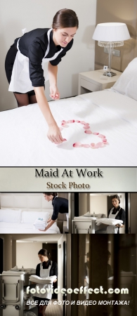 Stock Photo: Maid At Work