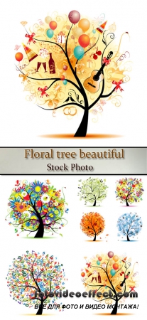 Stock: Floral tree beautiful