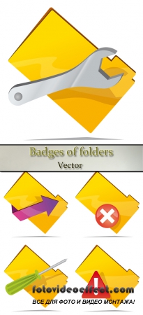 Stock: Badges of folders