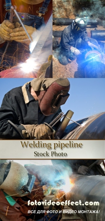 Stock Photo: Welding pipeline
