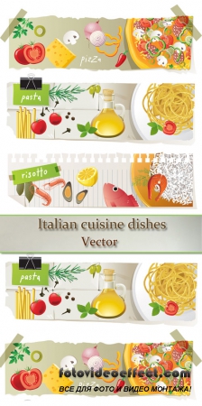 Stock: Italian cuisine dishes - banner