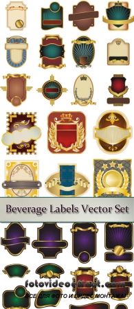 Stock: Beverage Labels Vector Set