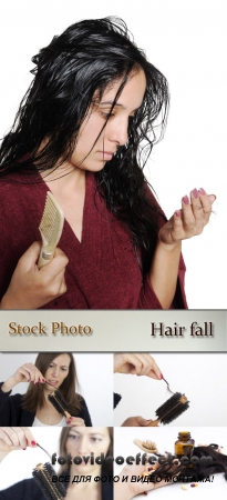Stock Photo: Hair fall