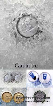 Stock Photo: Aluminum jar for drinks in ice