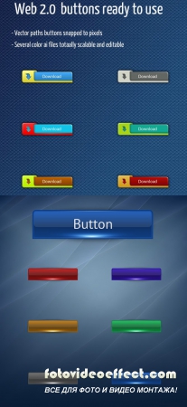 Web Button for Photoshop - Minimal