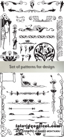 Stock: Set of patterns for design purposes and poppy
