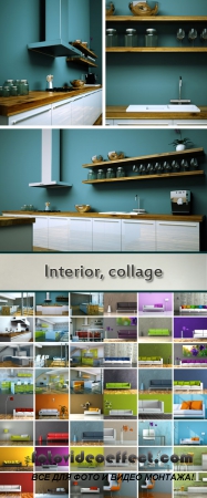 Stock Photo: Interior, collage