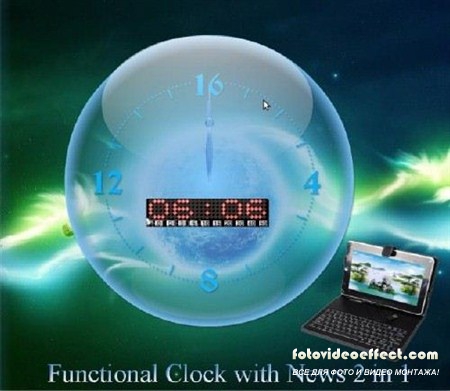 Functional Clock with News 2 in 1