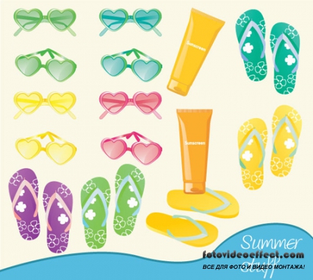 Summer Fun Stuff Vector for Photoshop