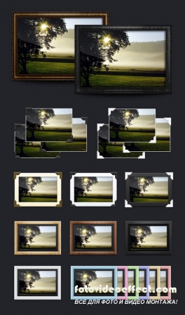 21 Photo Frames pack PSD Template for Photoshop