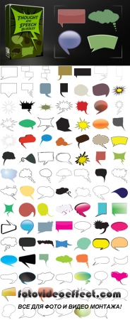 Thought and Speech Bubbles - Vectors for Photoshop