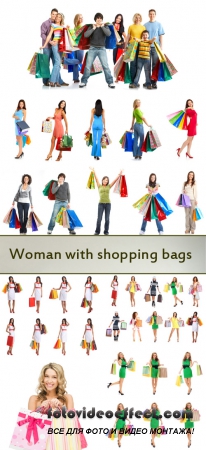 Stock Photo: Woman with shopping bags