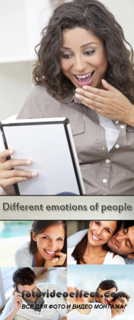 Stock Photo: Different positive emotions of people