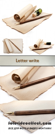 Stock Photo: Old paper for the letter on a white background