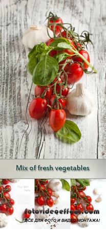 Stock Photo: Mix of fresh vegetables