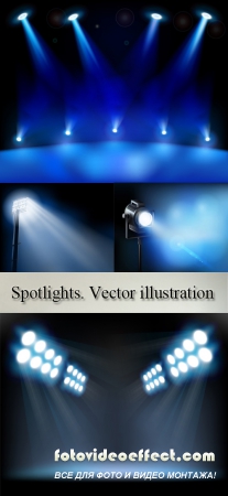 Stock: Spotlights. Vector illustration