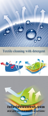 Stock: Textile cleaning with detergent