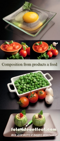 Stock Photo: Composition from products a food