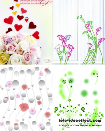 Sources For Photoshop - Different bouquets of flowers