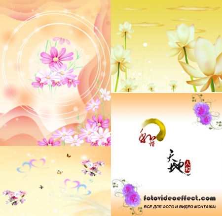 Sources For Photoshop - Gentle spring flower backgrounds