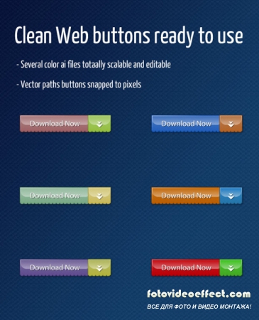 Web Buttons for Photoshop - Clean 2