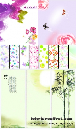 Summer floral backgrounds pack 5 For Photoshop