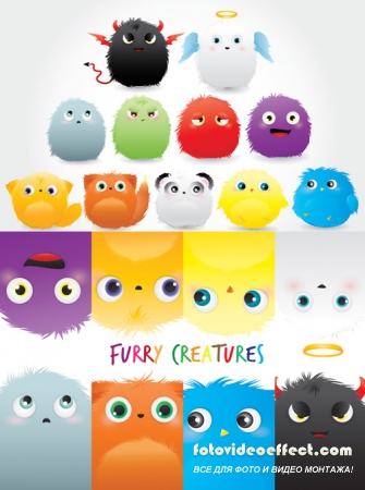 Furry Creatures Vector