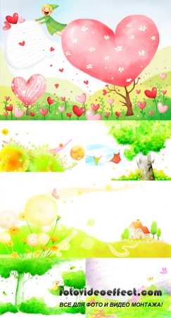 Abstract Spring Psd Backgrounds pack 4 for Photoshop