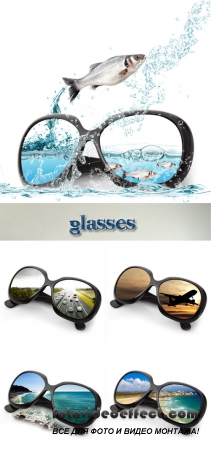Stock Photo: Nature reflection in sunglasses