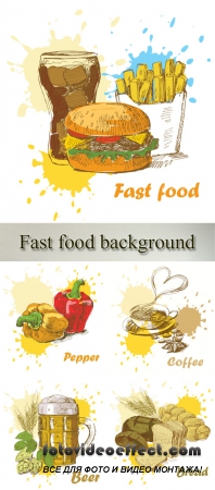 Stock: Fast food background 3