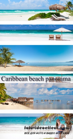 Stock Photo: Caribbean beach panorama