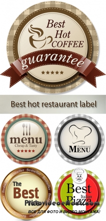 Stock: Best hot restaurant label