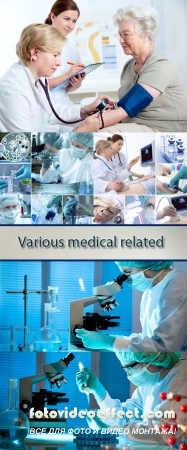 Stock Photo: Various medical related images in a collage