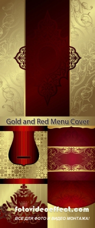 Stock: Gold and Red Menu Cover