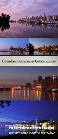 Stock Photo: Downtown Vancouver before sunrise