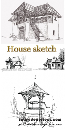 House sketch vector