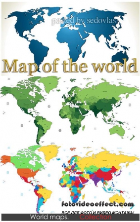 Map of the world - vector