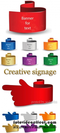 Creative signage - vector