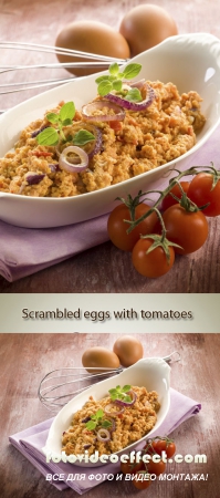 Stock Photo: Scrambled eggs with tomatoes