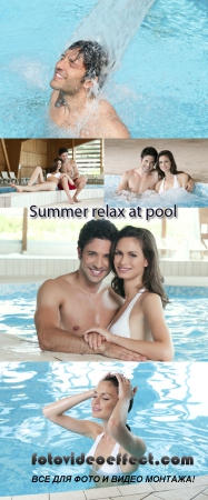 Stock Photo: Summer relax at pool