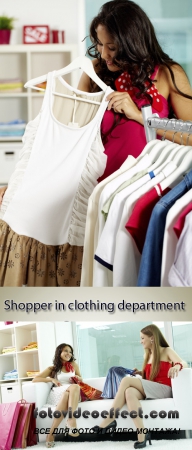 Stock Photo: Shopper in clothing department