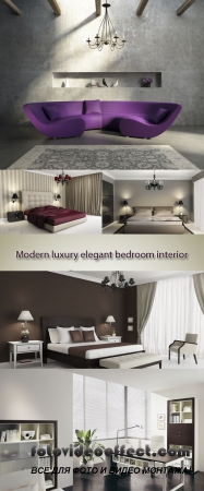 Stock Photo: Modern luxury elegant bedroom interior