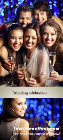 Stock Photo: Wedding celebration in club