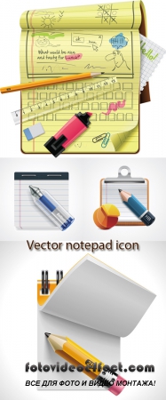 Stock: Vector notepad XXL icon