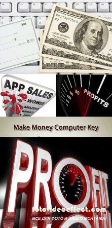 Stock Photo: Make Money, Computer Key