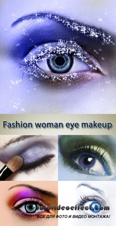 Stock Photo: Fashion woman eye makeup